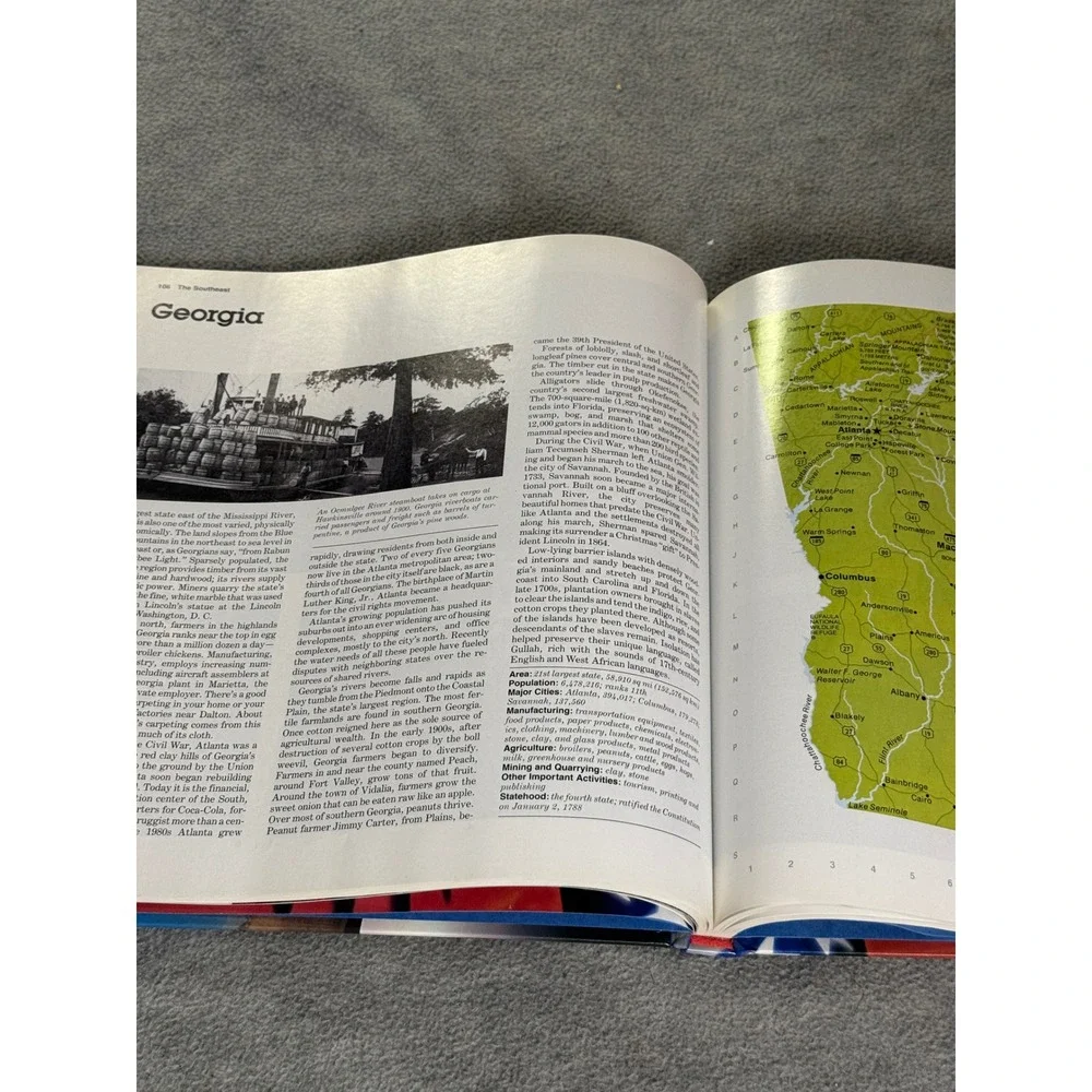 National Geographic Picture Atlas of Our Fifty States Hardcover Map Book